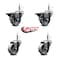 Service Caster Semi Steel Swivel Grip Ring Caster Set 43'' Wheels&7/16'' Stems-2 w/BRK, 4PK SCC-GR20S314-SSS-PLB-716138-2-S-2 - alternate 3